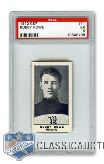 1912-13 Imperial Tobacco C57 #11 Bobby "Stubby" Rowe - Graded PSA 5