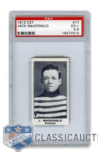 1912-13 Imperial Tobacco C57 #17 John "Jack" MacDonald - Graded PSA 5.5