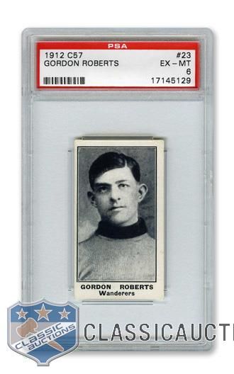 1912-13 Imperial Tobacco C57 #23 HOFer Gordon "Doc" Roberts - Graded PSA 6