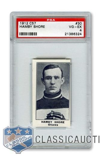 1912-13 Imperial Tobacco C57 #30 Hamilton "Hamby" Shore - Graded PSA 4