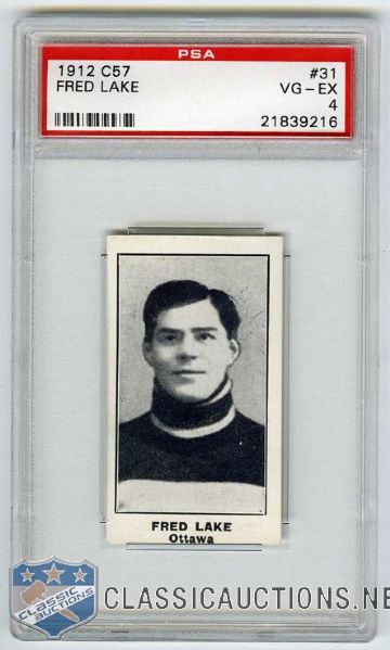 1912-13 Imperial Tobacco C57 #31 Fred Lake - Graded PSA 4
