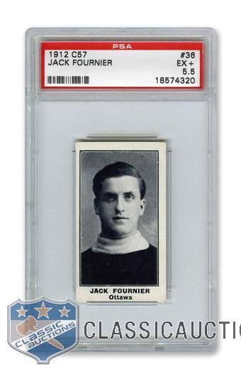 1912-13 Imperial Tobacco C57 #36 Jacques "Jack" Fournier RC - Graded PSA 5.5