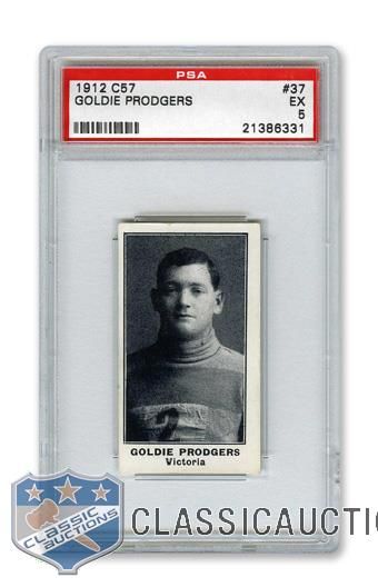 1912-13 Imperial Tobacco C57 #37 George "Goldie" Prodgers RC - Graded PSA 5