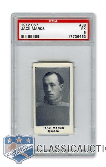 1912-13 Imperial Tobacco C57 #38 John "Jack" Marks RC - Graded PSA 5