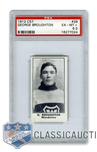 1912-13 Imperial Tobacco C57 #39 George Broughton RC - Graded PSA 6.5