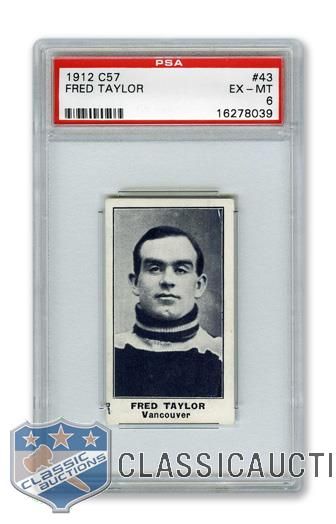 1912-13 Imperial Tobacco C57 #43 Fred "Cyclone" Taylor - Graded PSA 6 - Highest Graded!