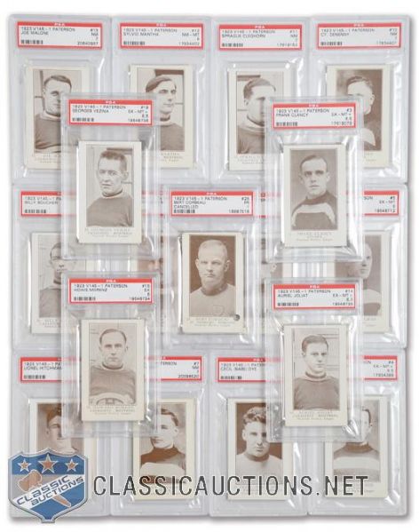 1923-24 William Paterson V145-1 PSA-Graded Complete 40-Card Set <br>with Corbeau SP - Current Finest and All-Time Finest PSA Set!