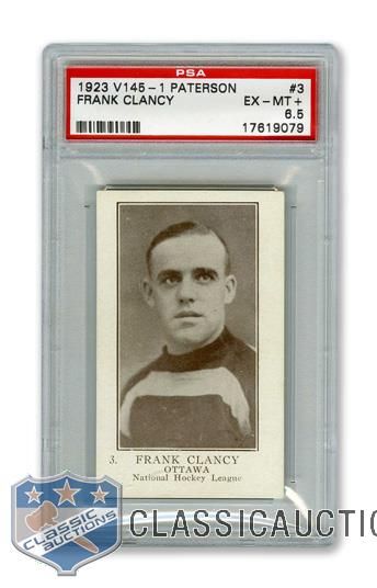 1923-24 William Paterson V145-1 #3 HOFer Frank "King" Clancy RC - Graded PSA 6.5 - Highest Graded!