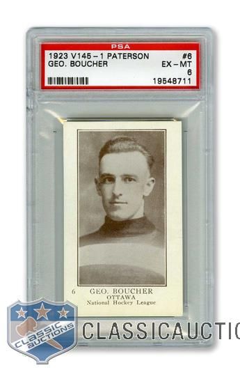 1923-24 William Paterson V145-1 #6 HOFer George "Buck" Boucher RC - Graded PSA 6 - Highest Graded!