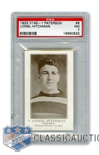 1923-24 William Paterson V145-1 #8 Lionel Hitchman RC - Graded PSA 7 - Highest Graded!