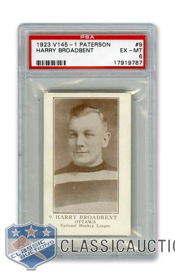 1923-24 William Paterson V145-1 #9 HOFer Harry "Punch" Broadbent - Graded PSA 6