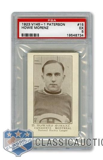 1923-24 William Paterson V145-1 #15 HOFer Howie "Stratford Streak" Morenz RC - Graded PSA 5