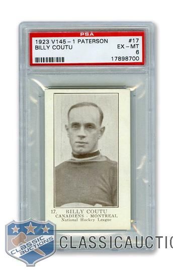 1923-24 William Paterson V145-1 #17 Billy Coutu RC - Graded PSA 6