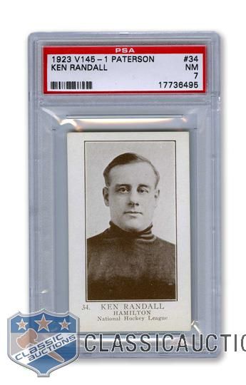 1923-24 William Paterson V145-1 #34 Ken Randall RC - Graded PSA 7 - Highest Graded!