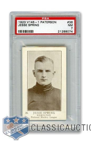 1923-24 William Paterson V145-1 #36 Jesse Spring RC - Graded PSA 7 - Highest Graded!