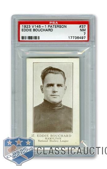 1923-24 William Paterson V145-1 #37 Eddie Bouchard RC - Graded PSA 7 - Highest Graded!