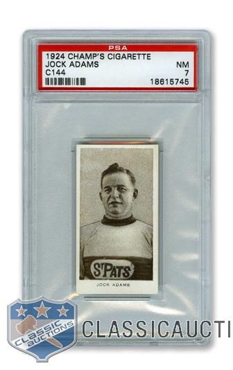 1924-25 Champs Cigarettes C144 HOFer Jack Adams - Graded PSA 7