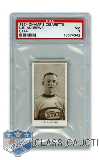 1924-25 Champs Cigarettes C144 Lloyd "Schrimp" Andrews - Graded PSA 7