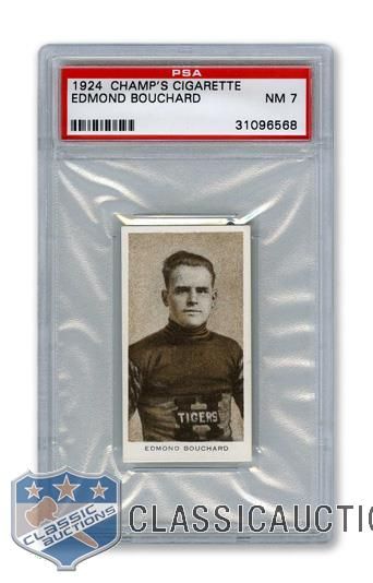 1924-25 Champs Cigarettes C144 Edmond Bouchard - Graded PSA 7