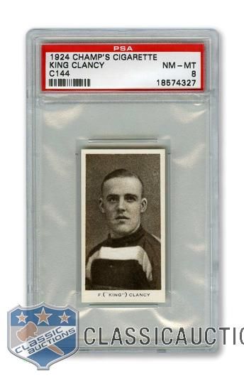 1924-25 Champs Cigarettes C144 HOFer Frank "King" Clancy - Graded PSA 8 - Highest Graded!