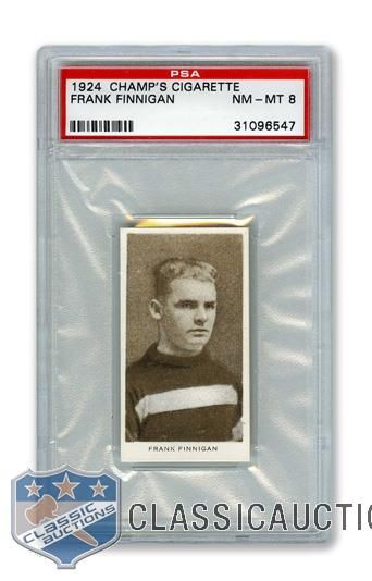 1924-25 Champs Cigarettes C144 Frank "The Shawville Express" Finnigan RC <br>- Graded PSA 8 - Highest Graded!