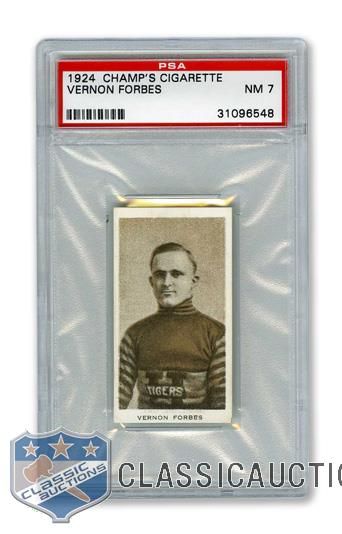 1924-25 Champs Cigarettes C144 Vernon "Jake" Forbes - Graded PSA 7 - Highest Graded!