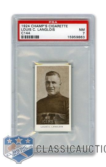 1924-25 Champs Cigarettes C144 Charlie Langlois RC - Graded PSA 7 - Highest Graded!