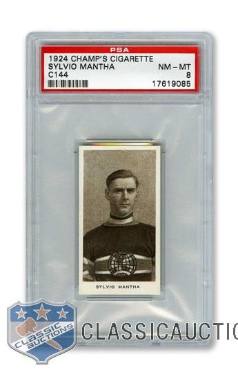 1924-25 Champs Cigarettes C144 HOFer Sylvio Mantha - Graded PSA 8 - Highest Graded!