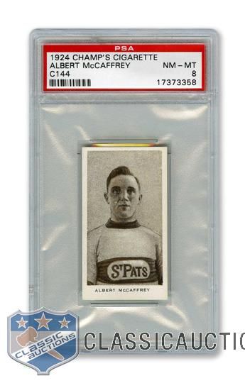 1924-25 Champs Cigarettes C144 Albert McCaffrey RC - Graded PSA 8 - Highest Graded!