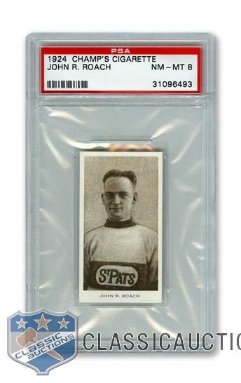 1924-25 Champs Cigarettes C144 John Ross "Little Napoleon" Roach - Graded PSA 8 - Highest Graded!