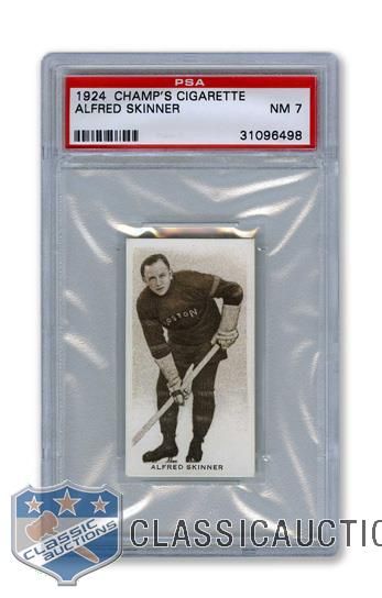 1924-25 Champs Cigarettes C144 Alfred "Dutch" Skinner RC - Graded PSA 7 - Highest Graded!