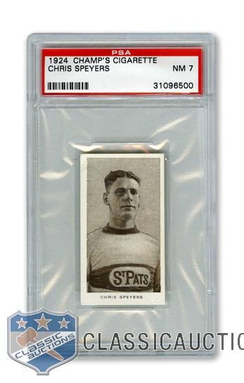 1924-25 Champs Cigarettes C144 Chris "Duke" Speyers RC - Graded PSA 7 - Highest Graded!