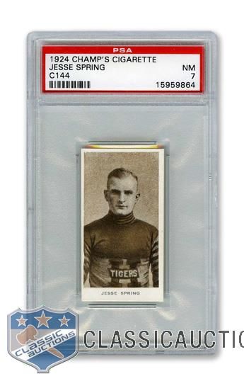 1924-25 Champs Cigarettes C144 Jesse Spring - Graded PSA 7 - Highest Graded!