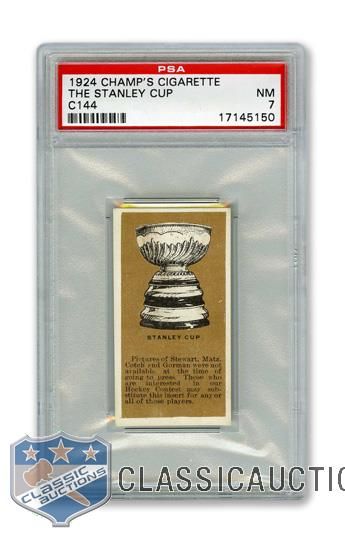 1924-25 Champs Cigarettes C144 The Stanley Cup - Graded PSA 7 - Highest Graded!