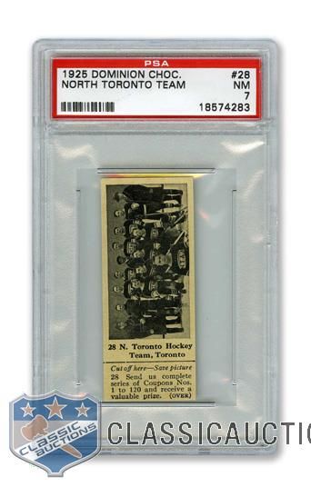 1925 Dominion Chocolate #28 North Toronto Hockey Team - Graded PSA 7