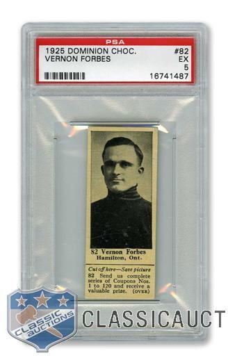 1925 Dominion Chocolate #82 Vernon "Jake" Forbes - Graded PSA 5