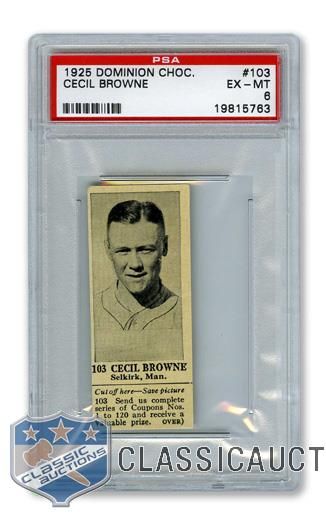 1925 Dominion Chocolate #103 Cecil Browne - Graded PSA 6