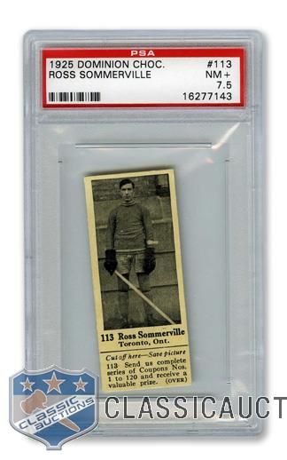 1925 Dominion Chocolate #113 Ross "Sandy" Somerville - Graded PSA 7.5