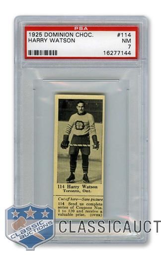 1925 Dominion Chocolate #114 HOFer Harry "Moose" Watson - Graded PSA 7 - Highest Graded!