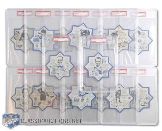 1932-33 Toronto Maple Leafs OKeefes Coasters PSA-Graded Near Set (16/20) <br>- Current Finest and All-Time Finest PSA Set!