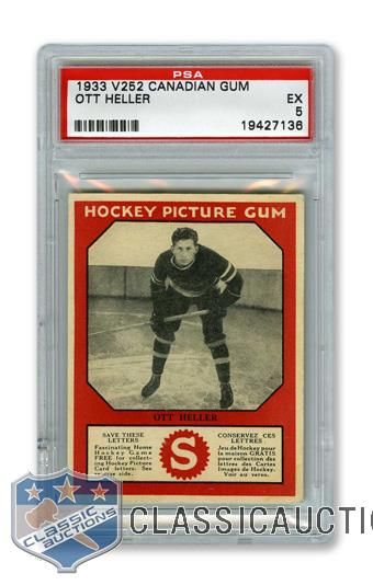 1933-34 Canadian Gum V252 Henry "Ott" Heller RC - Graded PSA 5