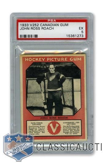 1933-34 Canadian Gum V252 John Ross "Little Napoleon" Roach - Graded PSA 5 - Highest Graded!