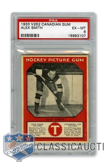 1933-34 Canadian Gum V252 Alex "Boots" Smith - Graded PSA 6