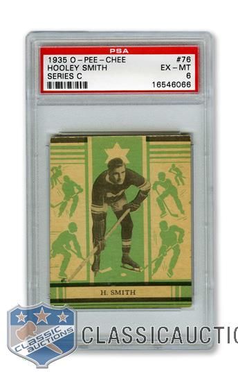 1935-36 O-Pee-Chee Series "C" #76 HOFer Reginald "Hooley" Smith - Graded PSA 6 - Highest Graded!