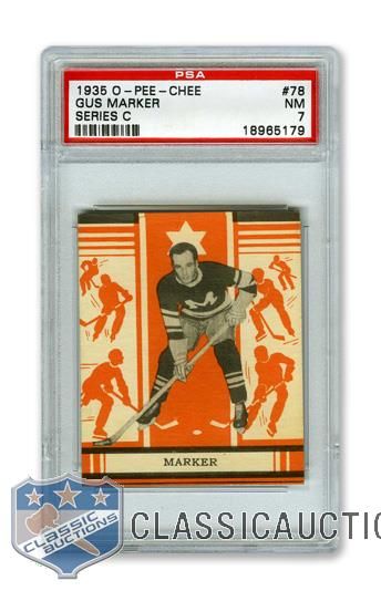 1935-36 O-Pee-Chee Series "C" #78 Augustus "Gus" Marker RC - Graded PSA 7