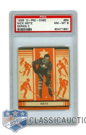 1935-36 O-Pee-Chee Series "C" #84 Nick "The Handyman" Metz RC - Graded PSA 8 - Highest Graded!