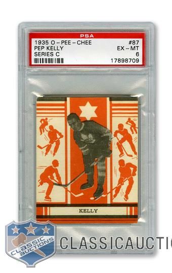 1935-36 O-Pee-Chee Series "C" #87 Regis "Pep" Kelly RC - Graded PSA 6