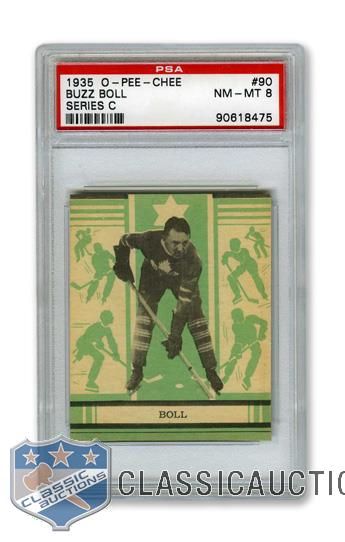 1935-36 O-Pee-Chee Series "C" #90 Frank "Buzz" Boll - Graded PSA 8 - Highest Graded!