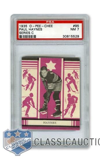 1935-36 O-Pee-Chee Series "C" #95 Paul Haynes - Graded PSA 7 - Highest Graded!