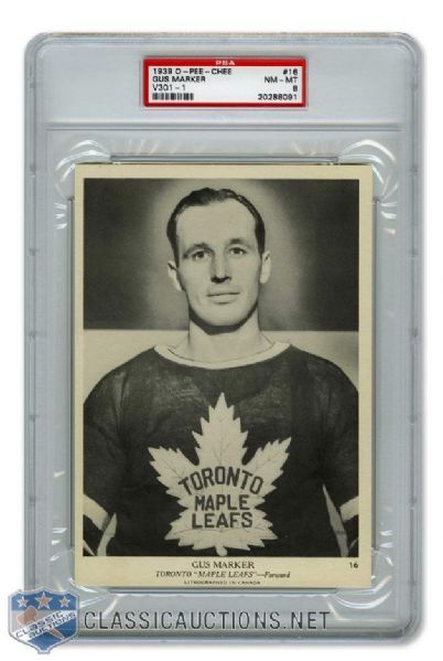 1939-40 O-Pee-Chee V301-1 #16 Augustus "Gus" Marker - Graded PSA 8 - Highest Graded!